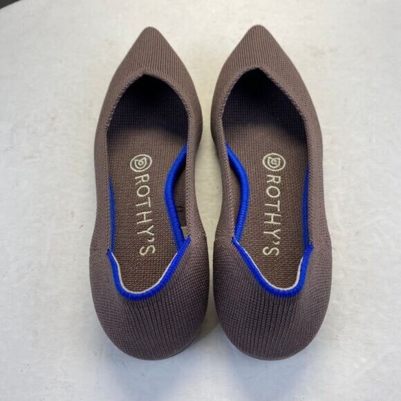 Rothy's Women's The Point Flat Shoe Dark Purple W 5.5 Pointed Toe Slip-on - Picture 3 of 11